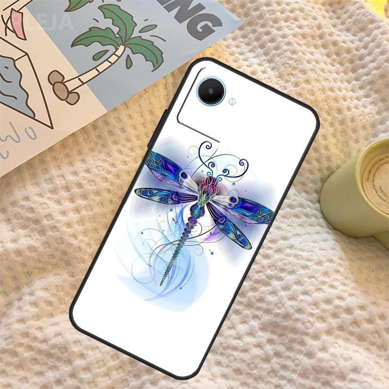 Dragonfly Animal Art Case For Realme C67 C63 C55 C51 C75 C61 C53 C35 C65 C71 11 12 13 14 15 Pro Plus GT6 GT7 Pro