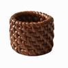 Anneau de serviette tressé en rotin Design tressé fait à la main Anneau de serviette rustique Fermeture à boucle Anneau de serviette réutilisable Porte-serviette Décoration de table