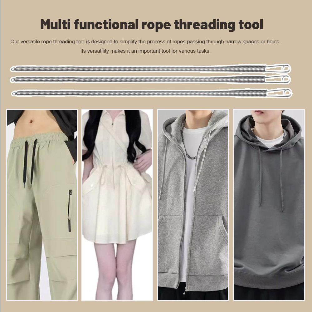 Stainless Steel Multi Functional Rope Tool Garment Threading Tools Rope Threader Guides