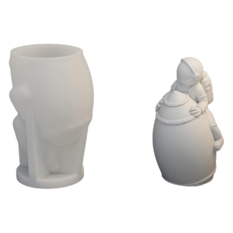 Silicone Mold for Moon Space Figure Easy to Use Silicone Mold for Making Astronautic Crafts Table Decors Ornament