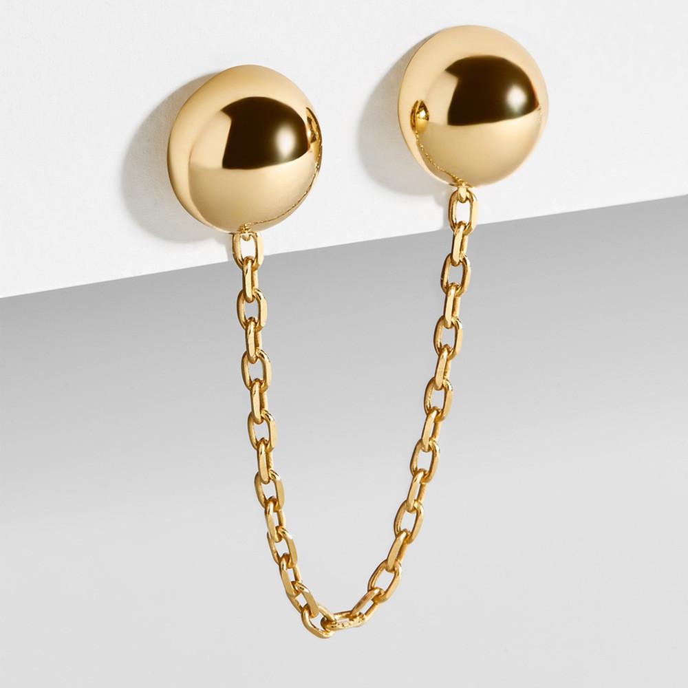 Double Fashionable Ball Earrings Elegant Alloy Jewelry Women For