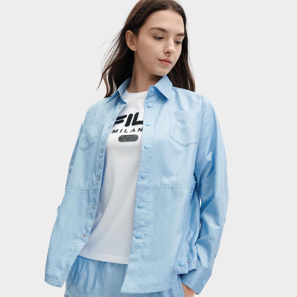 New FILA SS24 Shirt Women's Beyond Blue F11W425402FBU