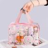 1Pcs Portable Cosmetic Organizer Large Capacity Transparent Pvc Printed Toiletry Bag Travel Toiletry Make Up Bag
