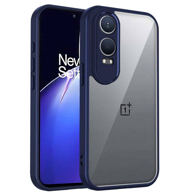 OnePlus Nord CE4 Lite CPH2619 Case Shockproof Silicone TPU Bumper with Clear Back Hard Cover Phone Case for Oneplus Nord CE4Lite