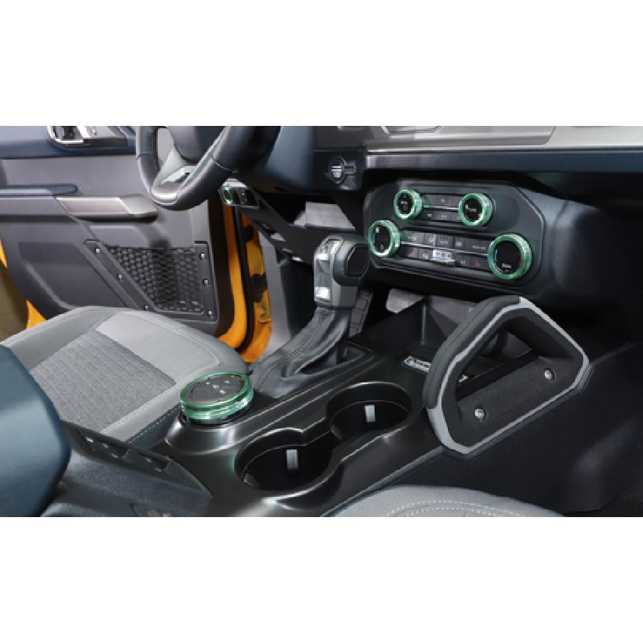 6X Air Condition/Headlight/Radio Switch Knob Trim Ring Green for Ford Bronco