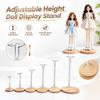 Metal Wire Support Doll Support Holder Wooden Base Doll Stand Figure Display Stand  Collectibles
