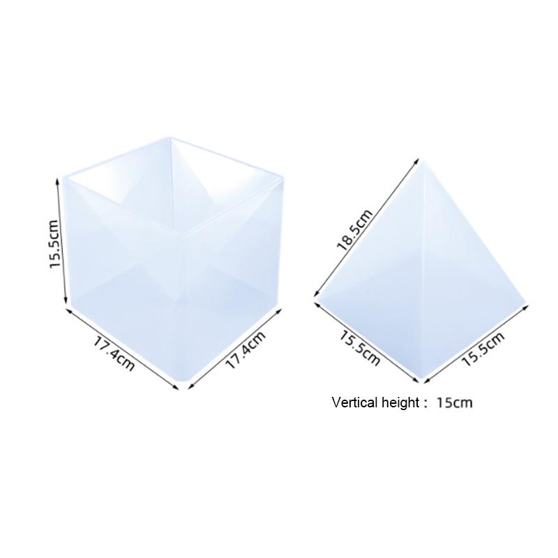 Supergroße Pyramiden-Silikonform für Kunstharz, zum Gießen von Schmuck, 15 cm