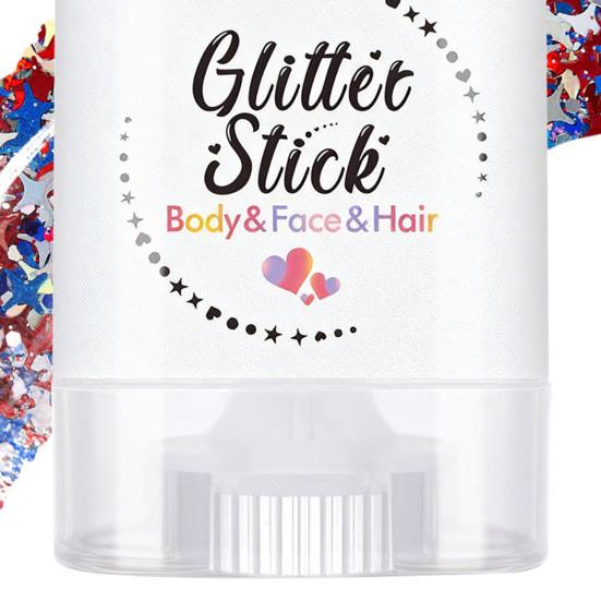 Independence Day Body Patriotic USA Glitter Stick Face Hair Flag Glitter Accessories Sparkling