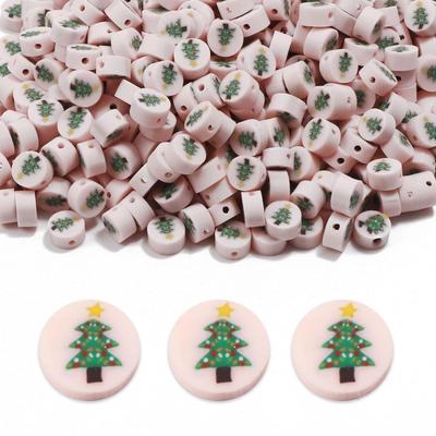 Polymer Clay Beads for DIY Jewelry - Christmas Tree Designs, 100 Pcs