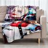 Harley Quinn Theme Printed Blanket - Perfect for Couch, Bed, Travel & Outdoor Use | Machine Washable, Cozy & Durable.