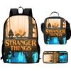 Strangertings Stranger Things Student School Bag Children'S Backpack Satchel Pencil Case