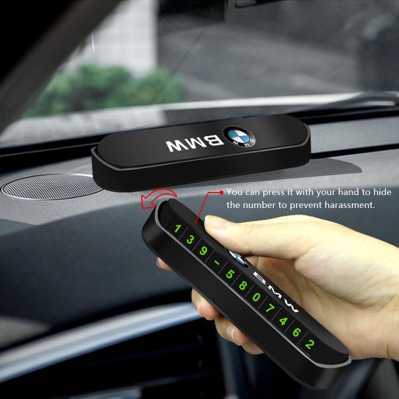 1Pcs Car Temporary Parking Card Phone Number Card Plate Sticker for BMW M Power Performance F10 F31 E36 E39 E87 E90 X3 X5 X6 X7