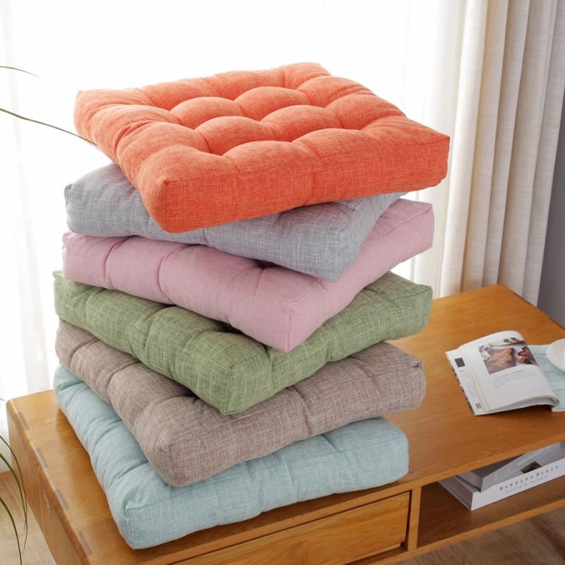 Orange Large Floor Seat Pillow Gift Square Floor Cushions for Adults Cushion Tatami Sofa Yoga Meditation Patio Swing Chair Pad