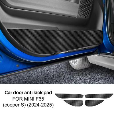 Car Door Anti Kick Pad For Mini Cooper S F65 2024 2025 Door Panel Protective Pad Anti-stepping Anti-dirty Sticker Pu Leather