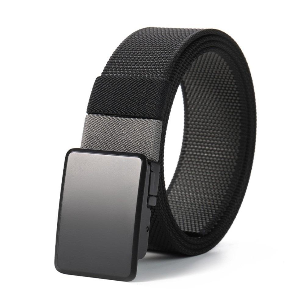 Contrast Color Both Sides Available Belt Zinc Zinc Alloy Nylon Waistband Classic Men Weaving Belt  Boys