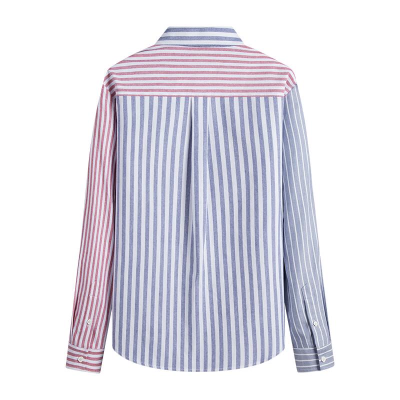 Navigare Women's 100% Cotton Striped Long-Sleeve Casual Shirt