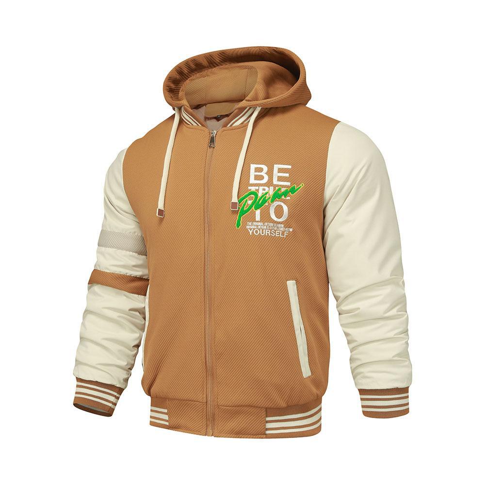 

Cross Border Новая теплая бейсбольная куртка Хлопковая куртка Бейсбольная куртка для мужчин Independent Station с капюшоном Куртка мужская XXXL аэро