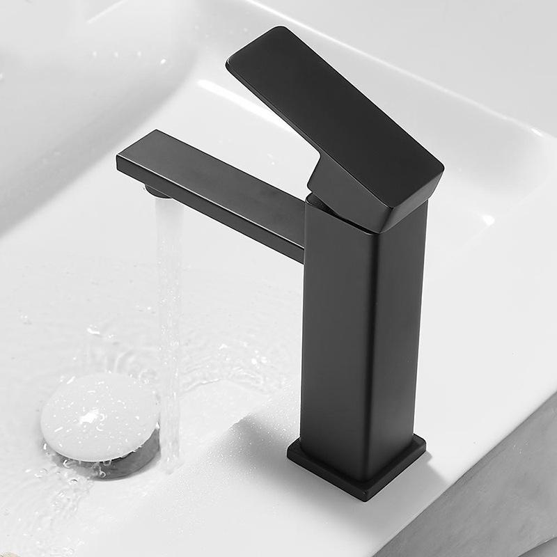 Stainless Steel Basin Faucet Square Hot and Cold Dual-use Household Bathroom Kitchen Faucet