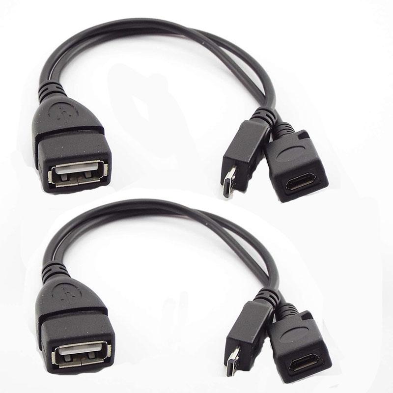 

1 в 2 OTG Micro Usb «мама» для Mirco 5-контактный разъем «папа-женщина» хоста Power Y разветвитель USB-кабель-адаптер прочный Micro USB OTG для ПК 2pcs