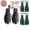 2 Battery 315/433MHZ NEC Chip Remote Car Key For Mercedes Benz C E S Class CLS W204 W202 W212 W211 W203 W205 3/4 Buttons