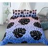 Tropical Botanical Leaves King Queen Duvet Cover Green Palm Leaves Polyester Bedding Set for Kids Teens Adults with Pillowcase