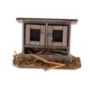 1/12 Miniatyr Dollhouse Trä Simulering Chicken Coop dekoration