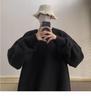Autumn/Winter Men's Loose Lapel Sweater - Trendy Hong Kong Style Long Sleeve Knitwear
