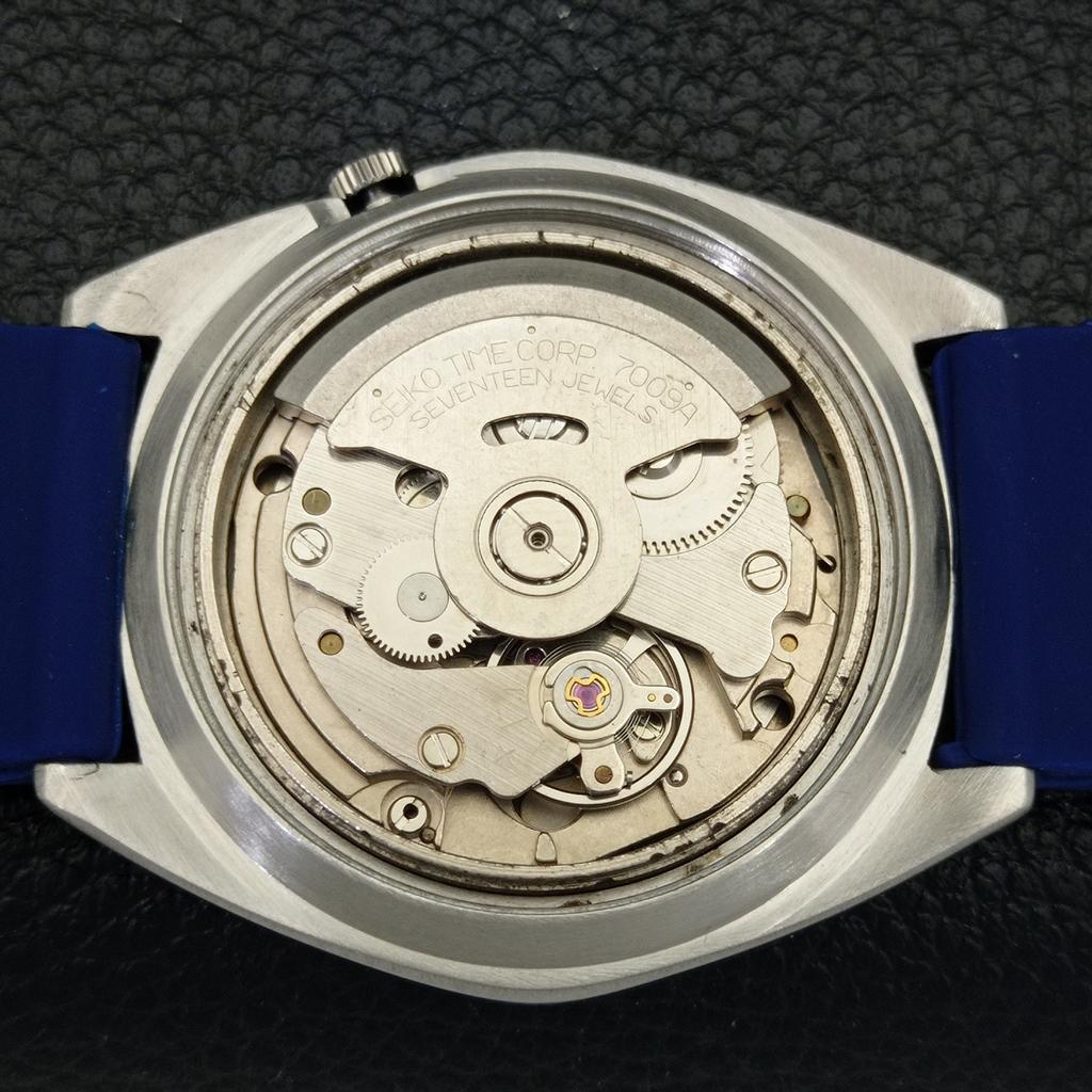 POUŽITÉ VINTAGE SEIKO EXPO 70 AUTOMATIC 7009A JAPONSKO PÁNSKÉ HODINKY S BLUE CIFERNÍKEM a433856-2 R119-a433856