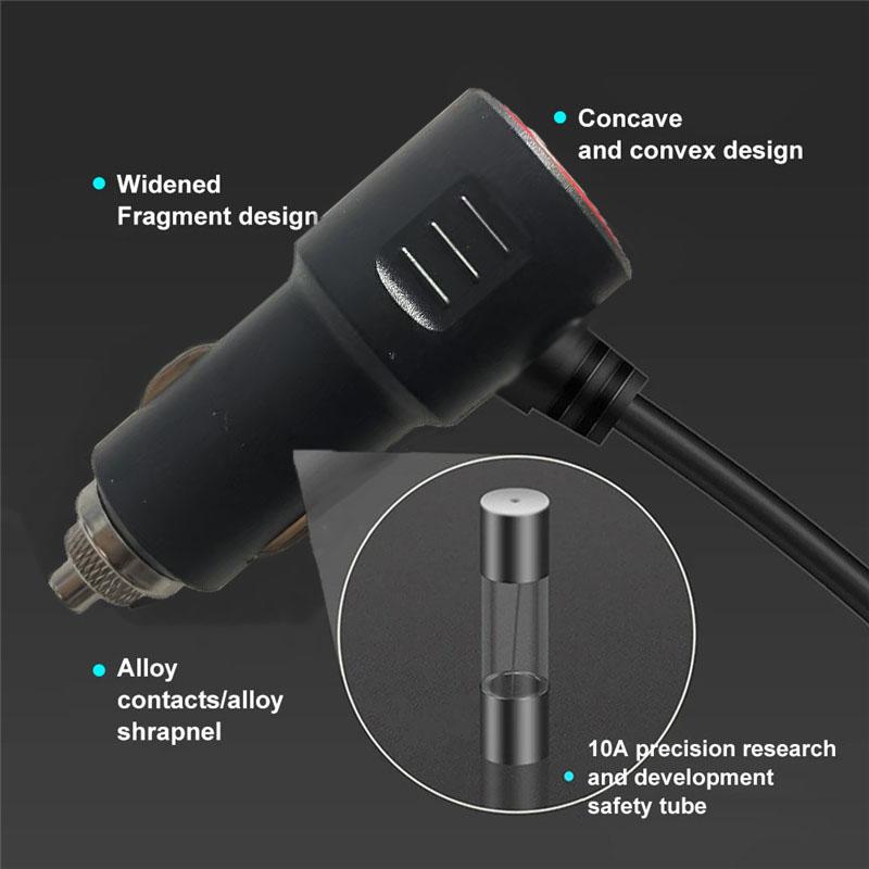 Încărcătoare auto cu port USB dual, splitter auto pentru brichetă auto, 120W, 12V, 24V, adaptor încărcător auto pentru iPhone, GPS, Dashcam