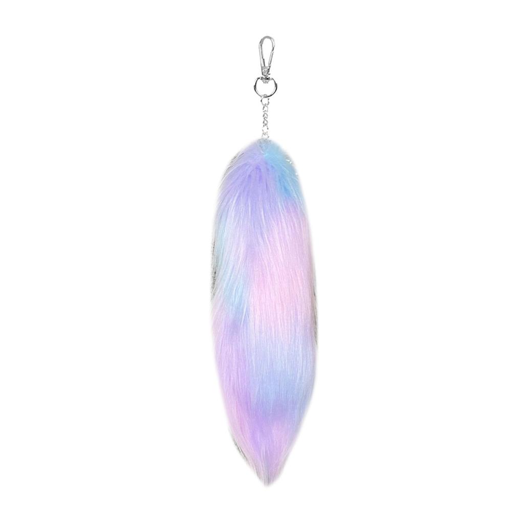 Decorative Fox Tail Keychain Pendant 25cm/40cm Faux Fluffy Soft Plush Hanging Accessory for Bags or Keys Decoration