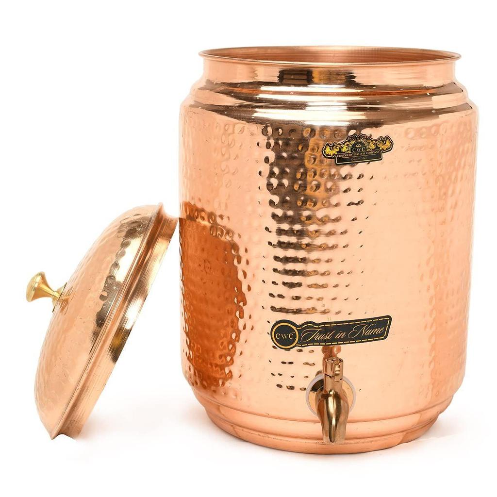 Copper Water Dispenser Matka Copper Pot (11 litres)