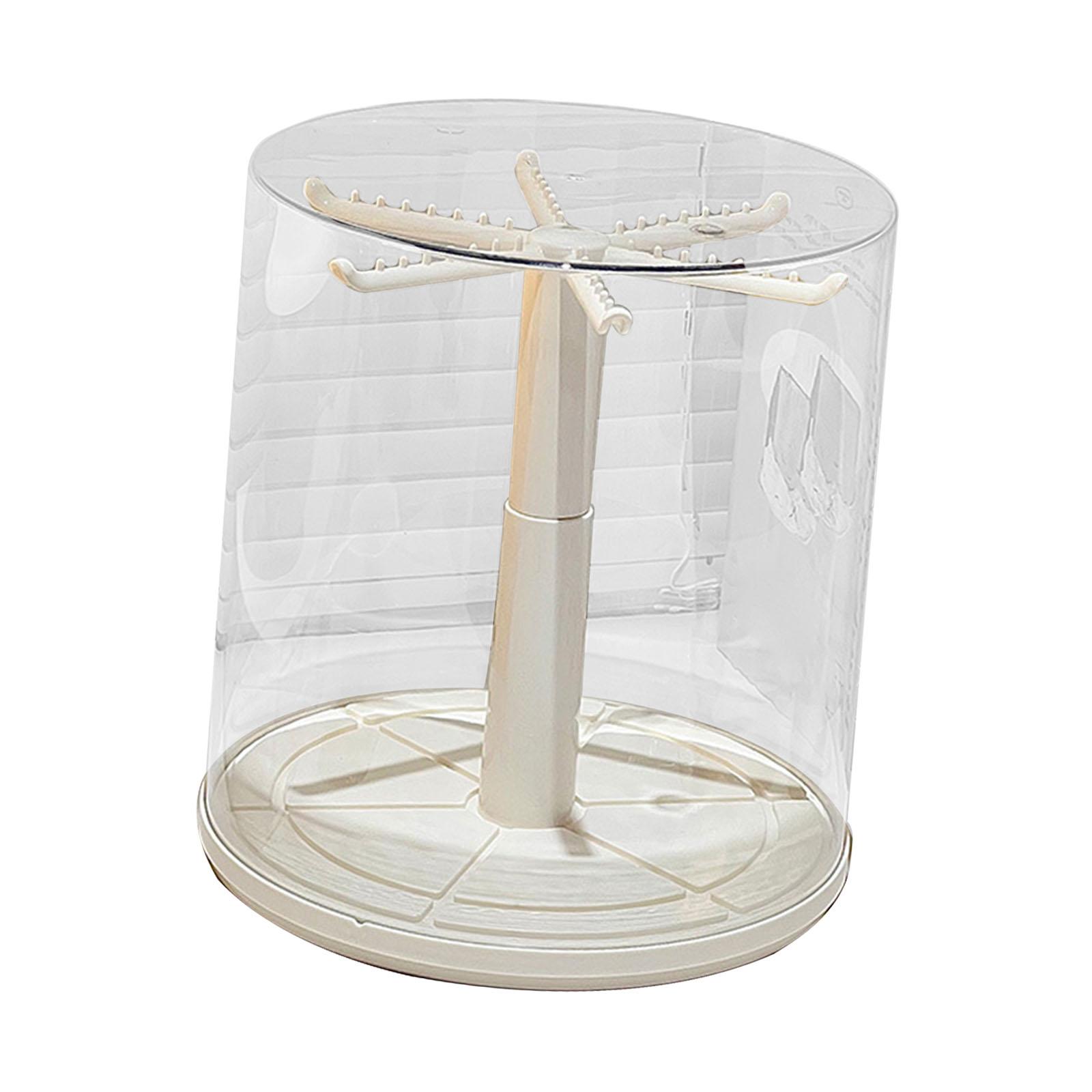 

Rotating Clear Display Case for Doll Keychains Stackable Organizer Display Stand for Desktop Office Cabinet Home Countertop белый