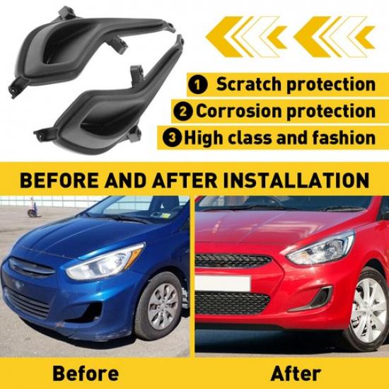 For Hyundai Accent 2012-2017 Left Right & Side Front Fog Light Lamp Cover Bezel