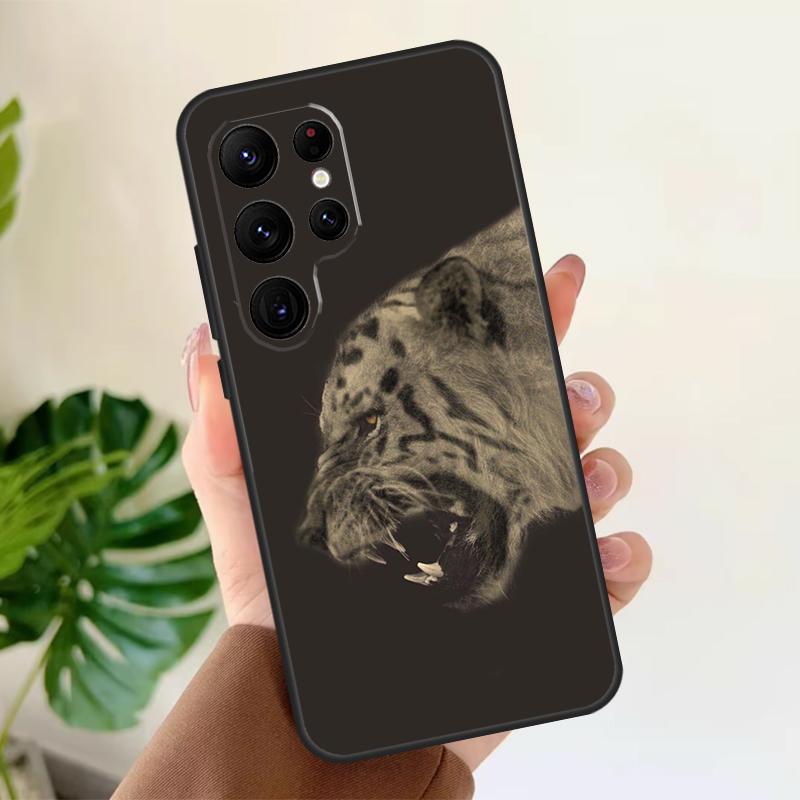 Animal Lion Tiger Soft Case For Samsung Galaxy S21 S22 S23 S24 S25 Ultra S9 S10 Plus S20 FE S24 FE Phone Cover