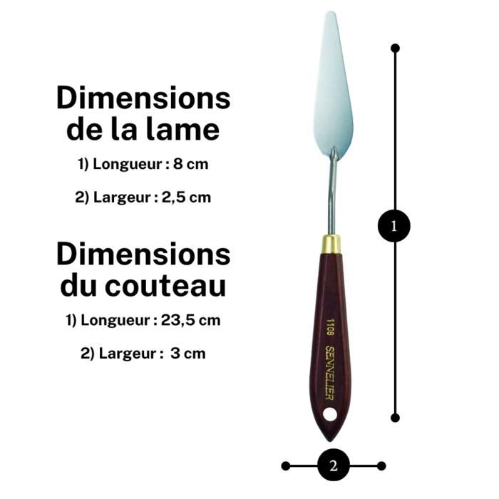 Painting Knife - Sennelier - No. 1108 - Wooden Handle - Steel Blade