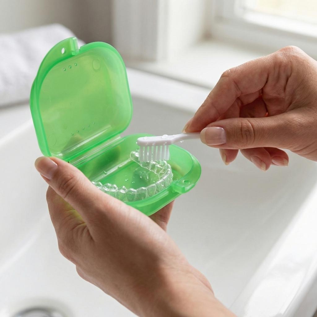 Portable Braces Cleaning Box Denture Cleaner Portable Teeth Box