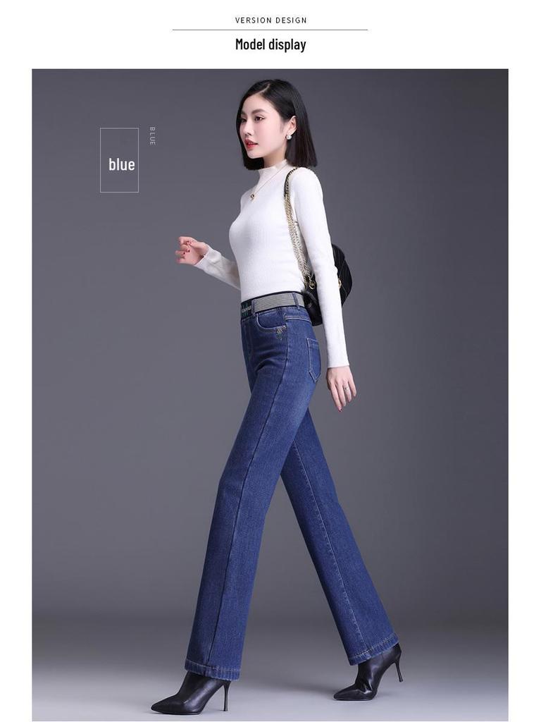 High Waist Wide Leg Women's Jeans - Plus Size, Slimming, Straight Loose Fit, 2025 Spring/Autumn Collection.