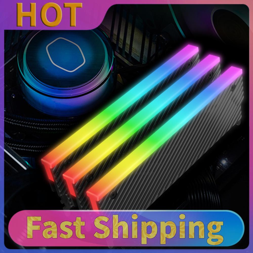 5V 3PIN ARGB DDR Memory RAM Cooler with Thermal Silicone Pad PC Memory Cooling Vest for DDR2 DDR3 DDR4 DDR5 Desktop Computer
