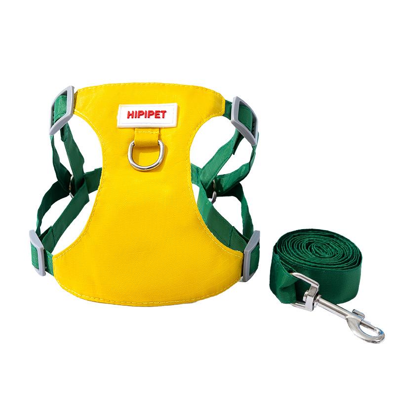 

Pet rope dog chest strap going out colorful splicing vest type leash small dog adjustable dog walking rope M (recommended weight 5-4 kg)