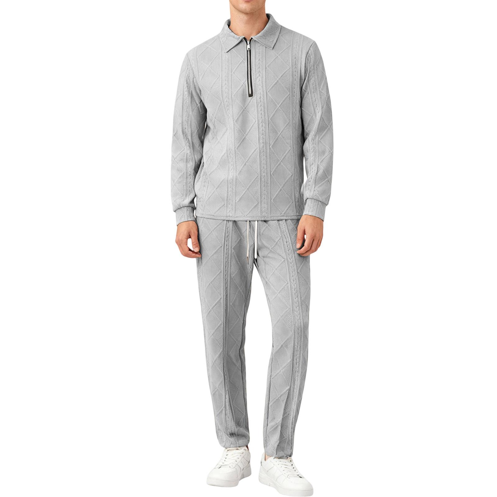 

Мужской Повседневный Отложной воротник Длинные рукава Брюки Комплект XXXL