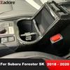 For Subaru Forester SK 2018   Carbon Fiber Car Center Console Water Cup Holder Frame Cover Trim Interior Accessories