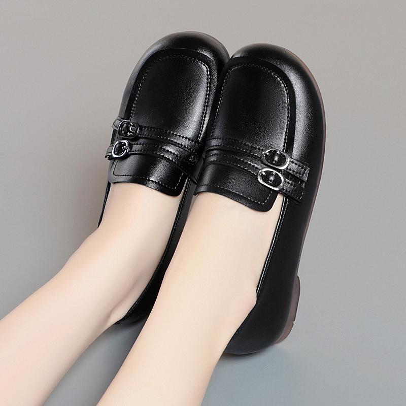 Fashion AIYUQI Women Loafers Fall 2025 New Flat Casual British Style Fur Shoes Ladies Large Size 41 42 43 Shoes Women