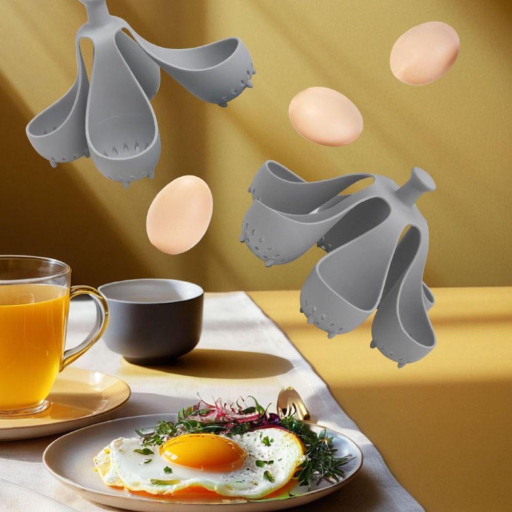 6 Hole Egg Cooker Silicone Cooking Egg Storage Rack Kitchen Gadget Boiled Egg Holder  Home