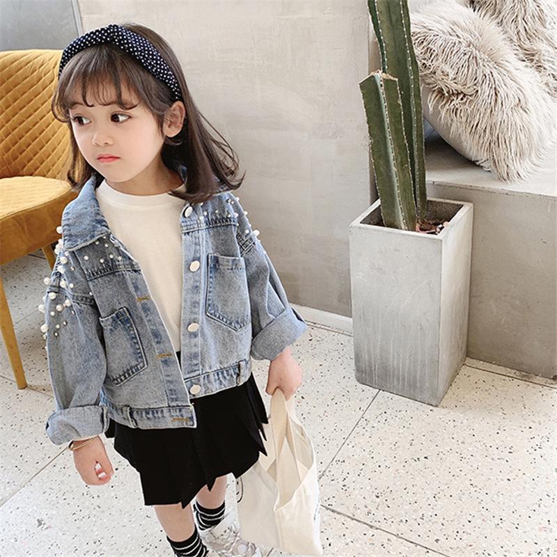 2024 Spring & Autumn Girls' Denim Jacket: Trendy Korean-Style Fashion for Baby & Girls