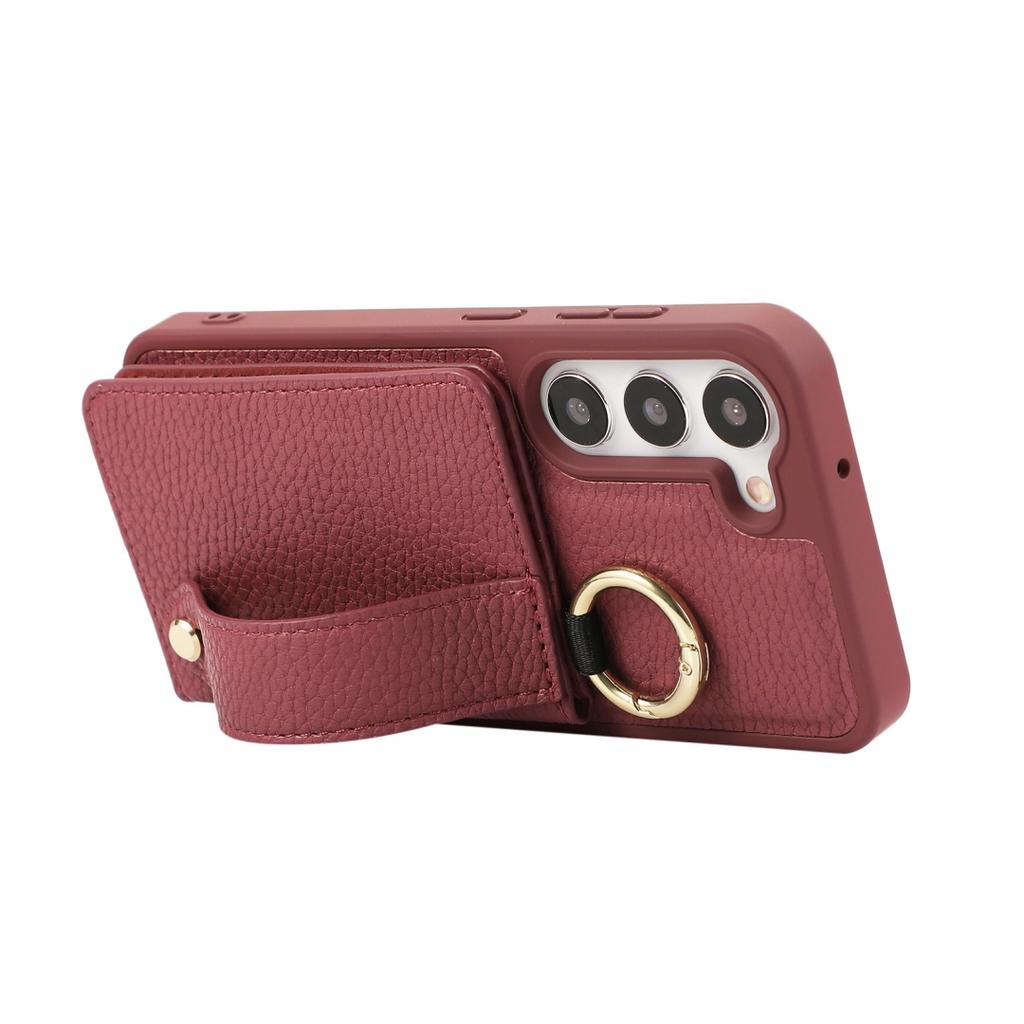 For Samsung Galaxy S23 & S23 Plus Case PU Leather Wallet Bag Grip Strap Holder Shoulder Long Crossbody Lanyard Ring Clasp Cover