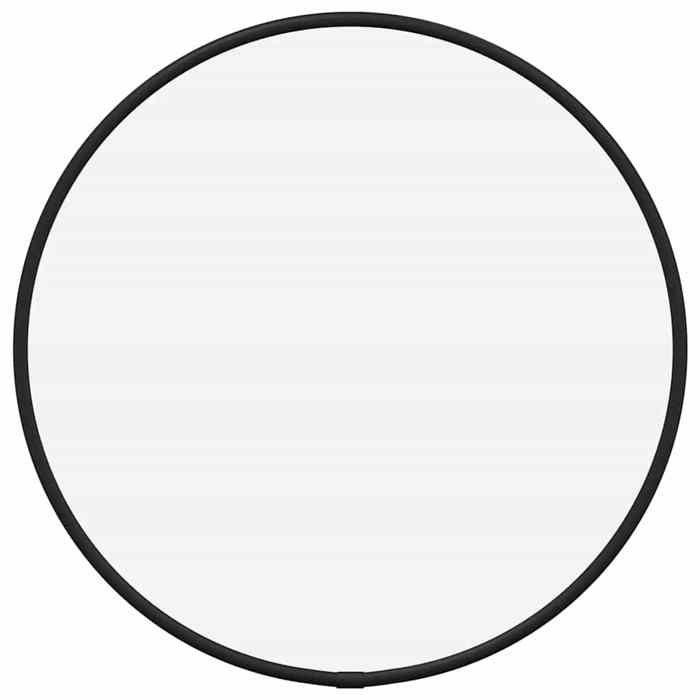 VidaXL Wall Mirror Makeup Vanity Cosmetic Bedroom Decoration Bathroom Living Room Interior Black Ø 348184