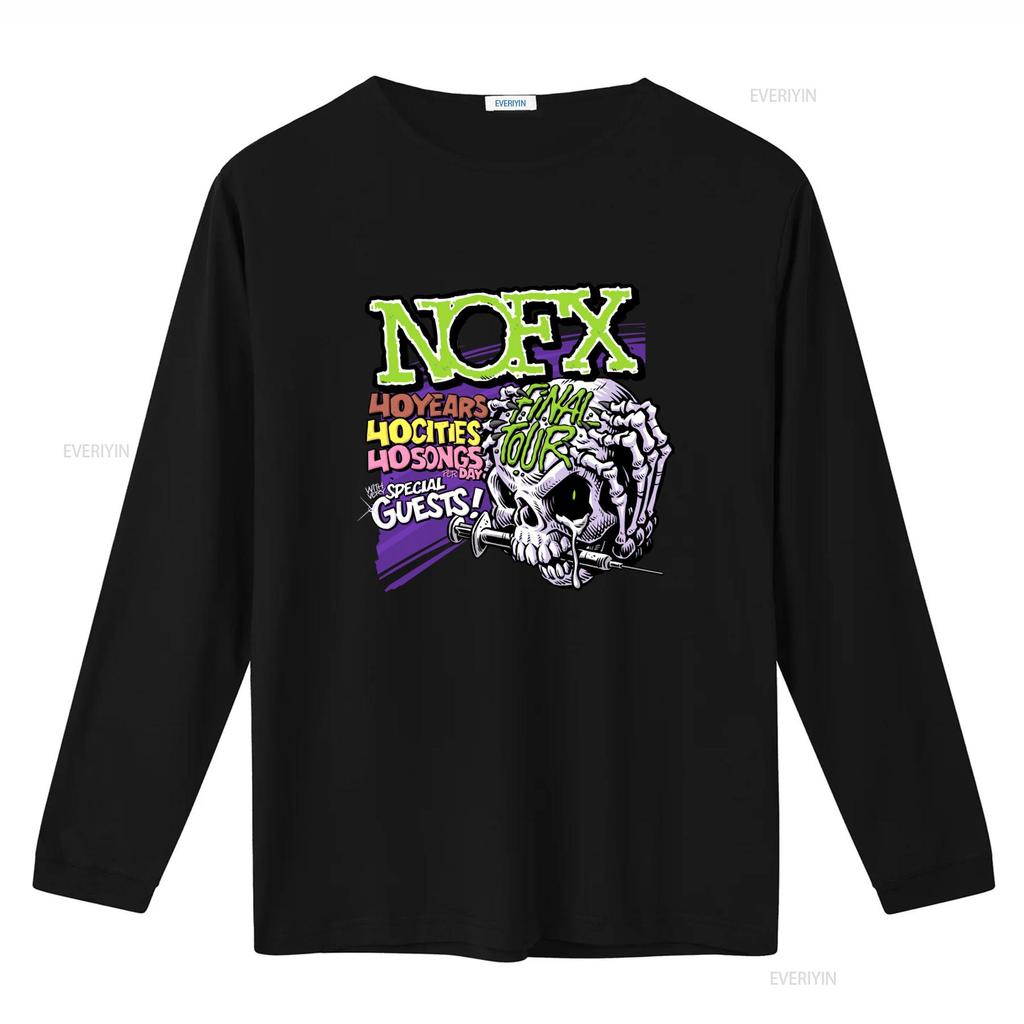 Vintage Nofx T-Shirt Final Tour 2023 Punk Rock Band 40 Jahre Städte Lieder Mit Speziellen Gästen vintage Gewaschenes Grafik-T-Shirt für Herren Weich