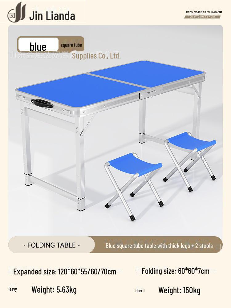 Přenosný multifunkční hliníkový skládací stůl pro stolování a venkovní použití