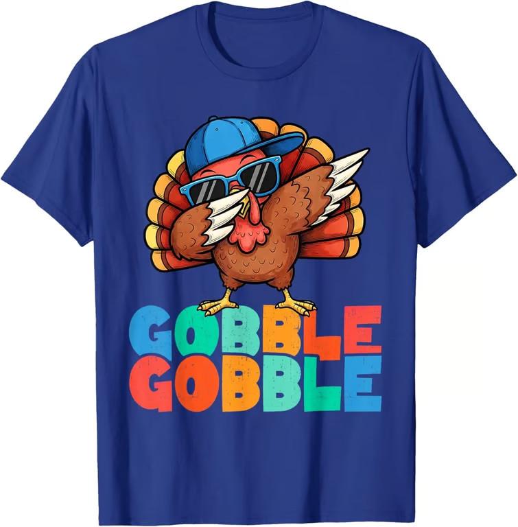 Funny Turkey Dabbing Thanksgiving Gobble Gobble Unisex T-Shirt Unisex T-Shirt XXXXL