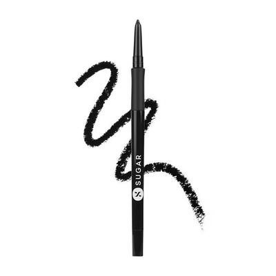 SUGAR Cosmetics - Twist And Shout - Gel Kajal anti-scolorimento - 01 Black Velvet (Kajal nero) - Formula a lunga durata, dura fino a 10 ore, multicolore